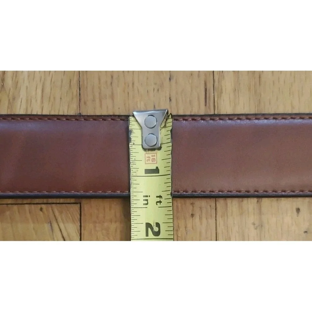 Cabelas Belt Mens 34 Brown Leather  Detachable Buckle ZIPPER Inside Style 2905